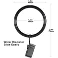 thumbnail image 3 of 40 Pcs Curtain Hooks, 1.5 inch Curtain Rings, Rustproof Curtain Rings with Clips, Metal Solid Curtain Clips with Rings, Decorative Vintage Curtain Hooks for Drapes, 3 of 7
