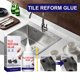 thumbnail image 5 of Agente de reparación de baldosas de lechada blanca - Recubrimiento y sellador a prueba de moho para huecos de baldosas de baño, bañera y piso - Pegamento de recambio fácil de usar, 5 of 7