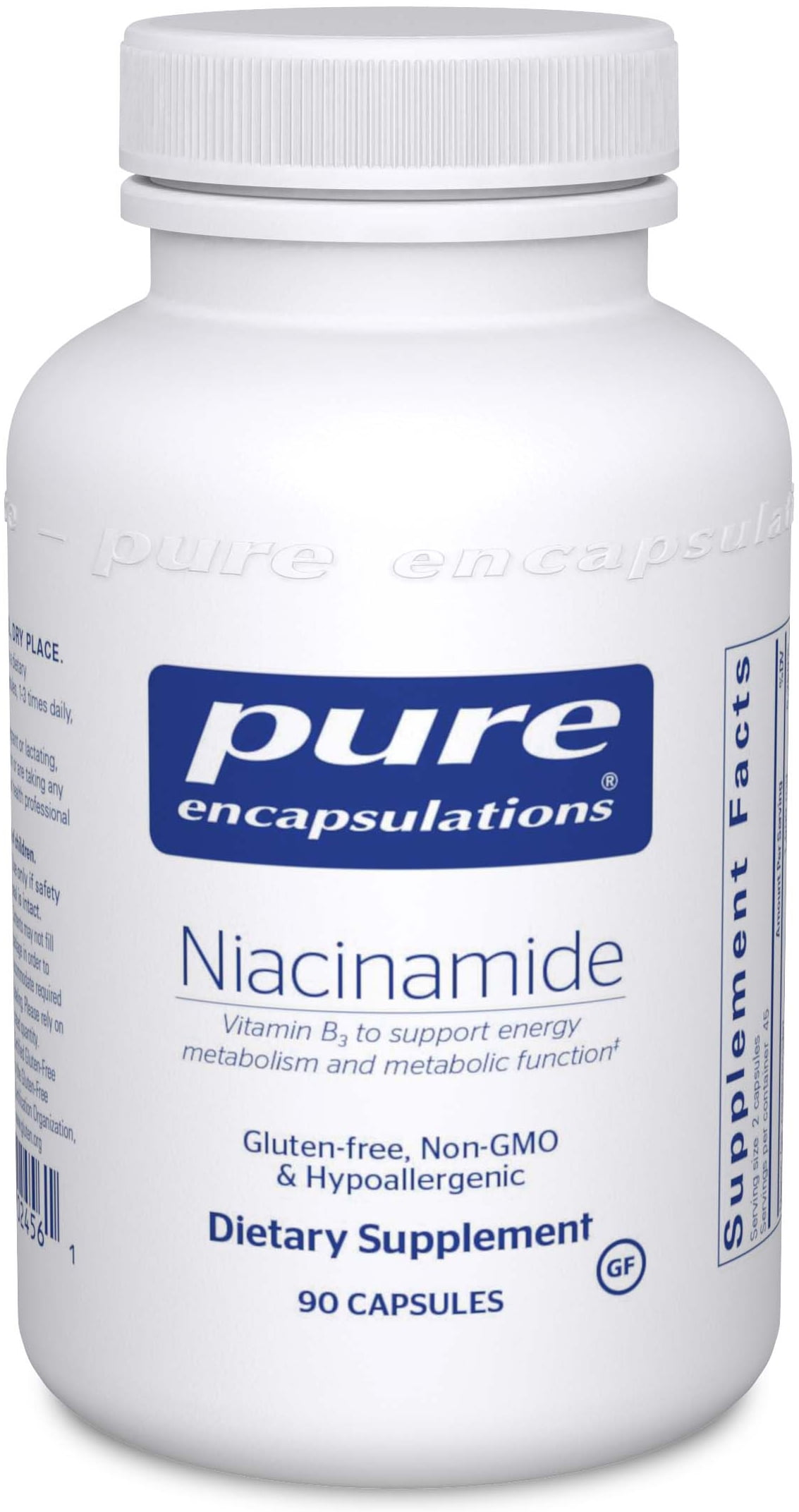 Pure Encapsulations Niacinamide Vitamin B3 Supplement to Support
