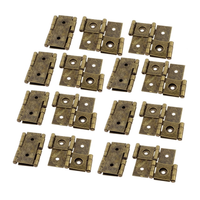 Bisagra de Doble Efecto Unique Bargains Estilo Retro Color Bronce 15Pcs