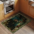 thumbnail image 2 of Area Rug 2 x 3 Ft, Forest Indoor Accent Bathroom Rugs for Kitchen/Laundry Room, Spring Oil Painting Country Cabin Trees Flower Washable Non-Slip Runner Floor Mat for Entryway, Living Room, 2 of 8