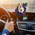 thumbnail image 5 of TERGAYEE Rose Series Dog Car Pendant,Cute Dog and Purple Roses Printed Flat Car Rear View Mirror Accessories,Car Accessories Dog Lovers Gift, 5 of 5
