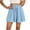Light Blue, variant on Wyobmus Women's Flowy Shorts Summer Comfy Culottes Shorts High Elastic Waist Wave Wrinkle Wide Leg Shorts Burgundy