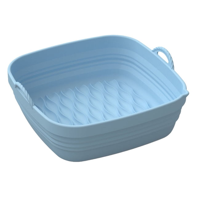 Ynlkorvg Accessoires pour Friteuses à Air Chaud Carrés Doublures en Silicone pour Friteuse à Air Chaud Double Doublures de Panier Réutilisables Pot en Silicone Rectangulaire Accessoires pour Friteuse à Air