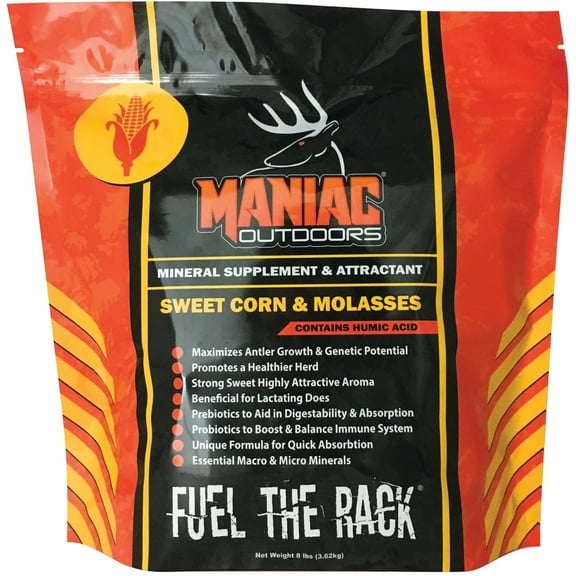 Maniac Outdoors Sweet Corn & Mollases Minerals for Deer, 11 in x 11 in, 8 lb