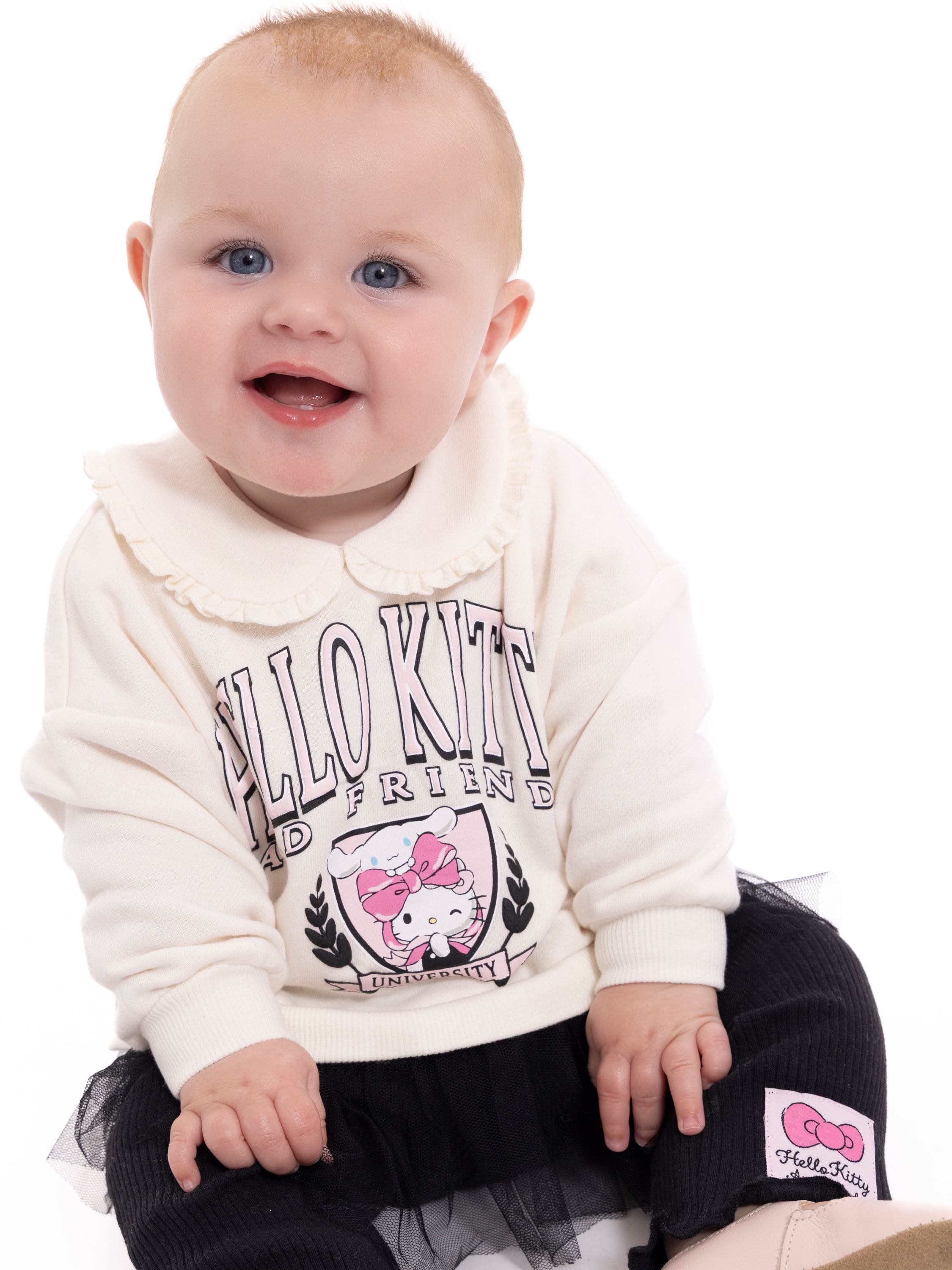 Hello Kitty Baby Girls Long Sleeve Collared Tunic and Leggings Set, 2-Piece, Sizes 0/3M-24M