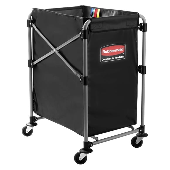 Carro Plegable Rubbermaid Executive X-Cart, 150 L (4 Bushels), Negro/Plata
