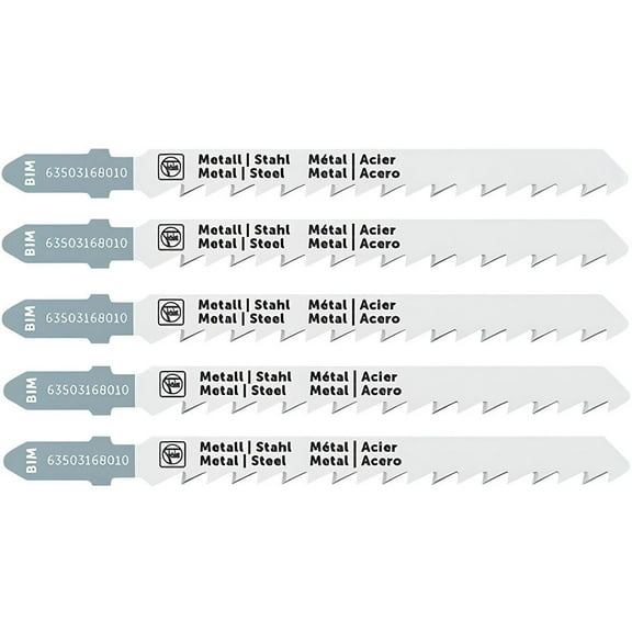 Fein 3 Inch 12 Tpi Bimetal Jigsaw Blades, 5 Pack