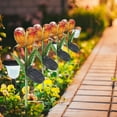 Linjieee Solar Lights Outdoor Decorative Flower Garden Lights Decor
