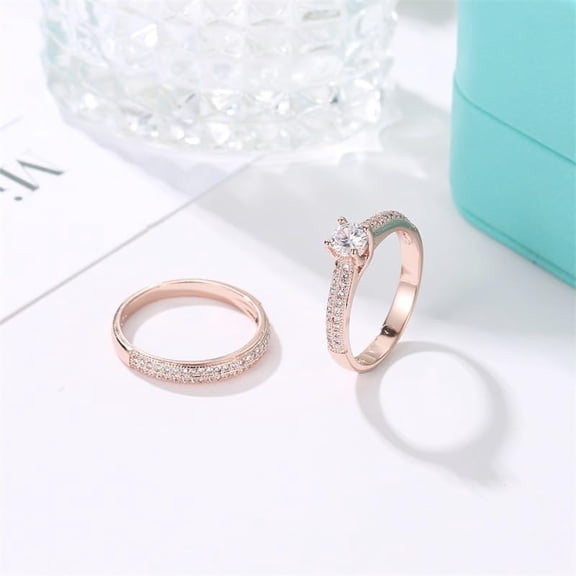 1 Pc Wedding Ring Platinum Wedding Set Promise Rings Trendy Unique Rings Engagement Ring Jewelry Gifts for Women Birthday Wedding Prom Valentine's Day Elegant Gifts Clear DIY
