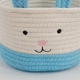 thumbnail image 4 of SUNSIOM Easter Bunny Basket Cute Contrast Color Rope Easter Bucket Tote with Long Handle for Home Party School, 4 of 6
