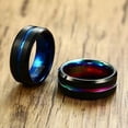 thumbnail image 3 of Vnox-Anillos de Carburo de Tungsteno básico de 8mm para hombre, joyería elegante, estilo de línea fina, bandas de boda, regalos de aniversario para él, 3 of 4