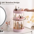 thumbnail image 4 of Organizador de maquillaje Aveniee 360 giratorio para Vanity Pink, 3 niveles, 4 of 6