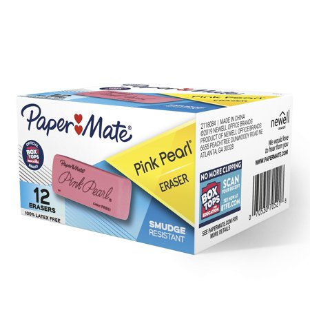 Paper Mate Pink Pearl Erasers, Large, 12 Count - Image 7