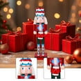 thumbnail image 6 of Dualoai Christmas Nutcracker Craft Toy 25cmtall for Thanksgiving Centerpiece Desktop Style A, 6 of 9