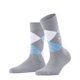 thumbnail image 1 of Burlington Calcetines de Mujer - Queen, Calcetines Cortos, Algodón, Diseño de Rombos, Emblema del Logotipo Gris claro/azul claro/blanco, 1 of 4