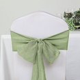 thumbnail image 4 of BalsaCircle 5 Sage Green 6x108" Faux Burlap Chair Sashes Wedding Party Linens Dinner Decorations, 4 of 8
