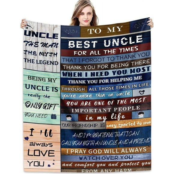 LHSHID Uncle Gifts Uncle Birthday Gifts from Niece and Nephew Best Uncle Gifts Gifts for Uncles from Nieces Favorite Uncle Ever Gift for New Uncle Presents Personalized Throws Blankets 30"x40"