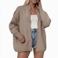 thumbnail image 2 of Towmus Fall Outfits for Women 2025 Fashion Clothes Winter Waffle Knit Clothing Oversized Button Down Shirt, 2 of 7