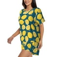 thumbnail image 2 of Haiem Lemon Pattern Pajama Set for Women 2 Piece Lounge Set Short Sleeve Tops and Shorts Soft Sleepwear-3X-Large, 2 of 7