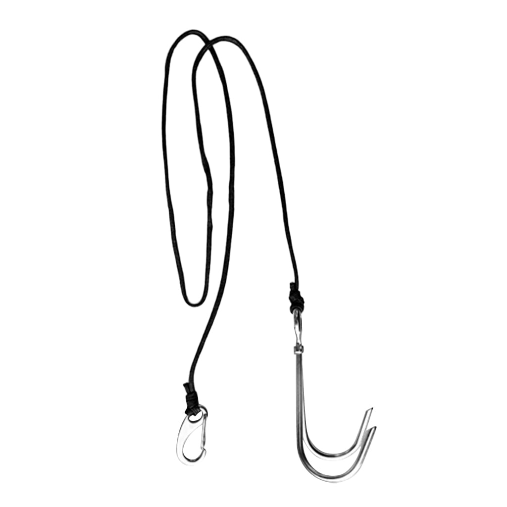 Heavy Duty 316 Stainless Steel Current Scuba Diving Dual Reef Hook w/ 120cm Line 