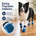 thumbnail image 4 of QZGZDS Dog Socks 4 Pack for Dogs, Anti-Slip Dog Shoes with Grippers, Adjustable Reflective Dog Booties Blue, 4 of 7