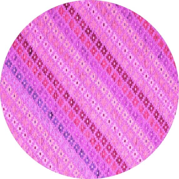 Ahgly Company Indoor Round Southwestern Pink Country Area Rugs, 4' Round