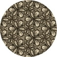 thumbnail image 1 of Ahgly Company Machine Washable Indoor Round Transitional Camel Brown Area Rugs, 3' Round, 1 of 7