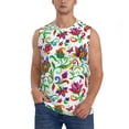 thumbnail image 2 of Lsque Paisley Print Men's Cotton Blend Sleeveless Muscle Shirts (S-3XL)- Moisture Wicking, Odor Protection, UPF 30+,Small, 2 of 8