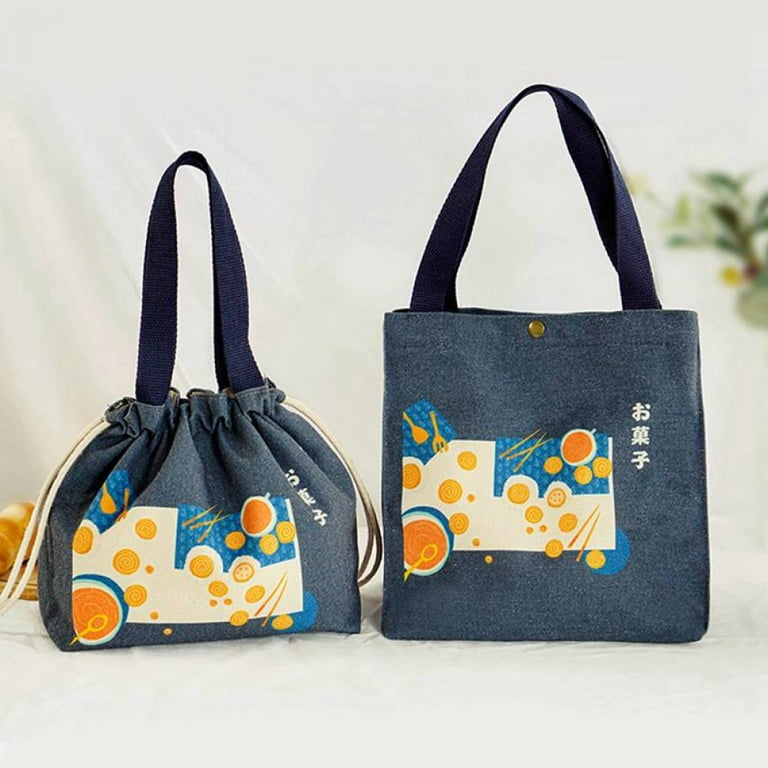 Patterned Canvas Lunch Bag for Girls