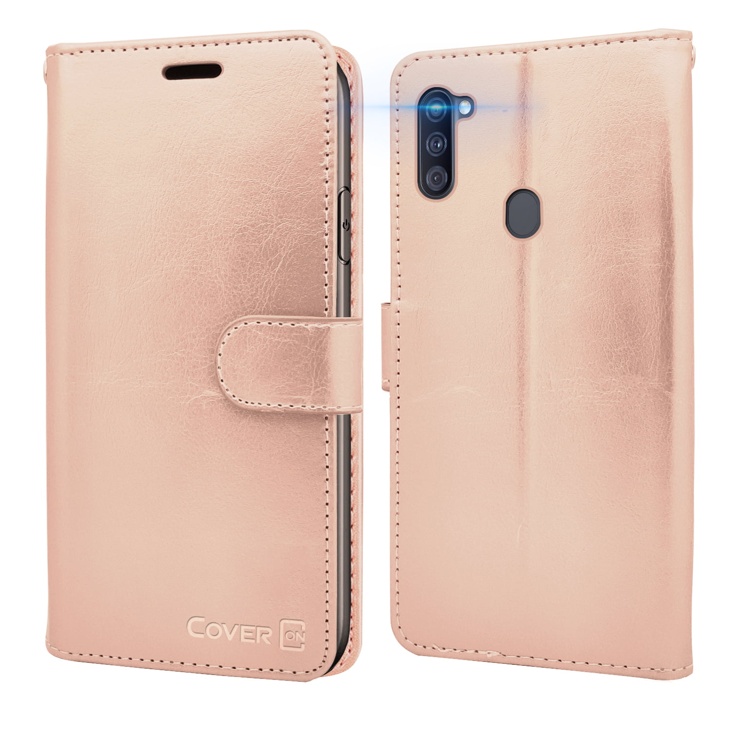 M11 Rose Gold YYT LEMAXELERS Galaxy A11 Case Classic Wallet Cover PU Flip Leather Premium Vogue Business Wallet Case with Kickstand and Card Slots Shockproof Phone Cover for Samsung Galaxy A11