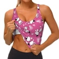 thumbnail image 4 of Xecao Love Dog for Sports Bra with Removable Pads, Crop Tank Top Design, Women's Longline Sports Bra - Non-Wired - X-Large, 4 of 9