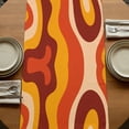 thumbnail image 5 of Table Runners 72 Inches Long Dress Scarves, Orange Brown Farmhouse Kitchen Table Runner, Coffee Tablerunners, Modern Farmhouse Abstract Patterned Art 14x72 Inch, 5 of 9