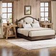 thumbnail image 5 of Finmind 2-Tier Wooden End Table Set of 2, Farmhouse Slim Side Table with Storage for Living Room or Bedroom, Natural, 5 of 7