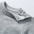 thumbnail image 4 of Zshosam Toddler Baby Boy Girl Long Sleeve Crewneck Pullover Sweatshirt Sweater Outfits Solid Color Casual Clothes(Grey,0-3 Months), 4 of 6