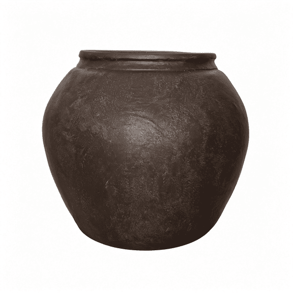 ACDANC 14" H X 17" Dia Fiberstone Planter Pot with Drainage Hole, Large Vintage Style Indoor Outdoor Flower Pot, Lightweight Decorative Planter for Patio, Porch, Garden, Artificial Trees & Plants