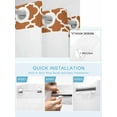 thumbnail image 5 of No Hook Cloth Fabric Shower Curtain with Snap in Liner, Orange Moroccon Waterproof Shower Curtains Set with See Through Top Window, Farmhouse Country Minimalist Geometric Bath Curtains Shower 48"x72", 5 of 6