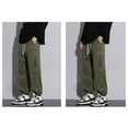 thumbnail image 6 of YUELONGHU Adult Men Casual Pants Mens Casual Pants Stretch Waist Mens Cargo Pants Ide Pockets Hop Joggers Japanese Streetwear Trousers Overalls Trend Pants, 6 of 9