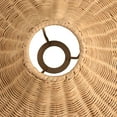 thumbnail image 5 of Creative Co-Op Modern Boho Floor Lamp with Marble Base and Rattan Shade, Black and Natural, 5 of 10