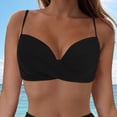 thumbnail image 2 of HCNTES Bikini Tops for Women Triangle Bikini Top Halter String Bathing Suits Top Bag Plus Size Beach Bikini Large Backless Swimsuit Top for Women(Black,XXL), 2 of 9