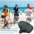 thumbnail image 6 of Oversized Bike Seat for Men & Women Comfort, Extra Wide Bicycle Seat Cushion, Comfortable Wing Padded, Large Replacement Bike Saddle for Peloton Bike, Stationary Exercise Bike, City Bike, Ebike, 6 of 14