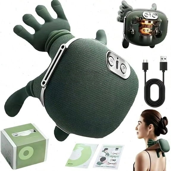 Advanced 4D Shiatsu Neck And Shoulder Massager With Heat Finger Massage Wireless Deep Tissue Simulated Human