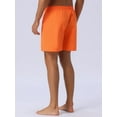 thumbnail image 3 of DARING DIVA Men's Elastic Waist Drawstring Mesh Lining Beach Shorts 32 Orange, 3 of 6