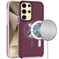 thumbnail image 2 of Designed for Samsung Galaxy S24+ /S24 Plus Magnetic Circle Guard Fused Compatible with MagSafe Heavy-Duty Tough Hybrid Shockproof Phone Case Cover [Burgundy], 2 of 8