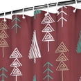 thumbnail image 3 of Rideau de Douche pour Salle de Bain Xmas Forêt Rustique Ferme Triangle Arbre Rideau de Salle de Bain Durable Amusant Crochets de Rideaux de Salle de Bain Inclus,72x72 Pouces, 3 of 5