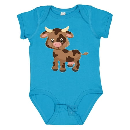 

Inktastic Cute Brown Cow with Brown Spots Boys or Girls Baby Bodysuit