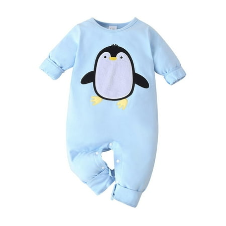 

Dadaria Onesies for Baby 0-18months Baby Kids Romper Autumn Winter Clothes Newborns Jumpsuit Cute Animal Overalls Sky Blue 3-6 Months Baby