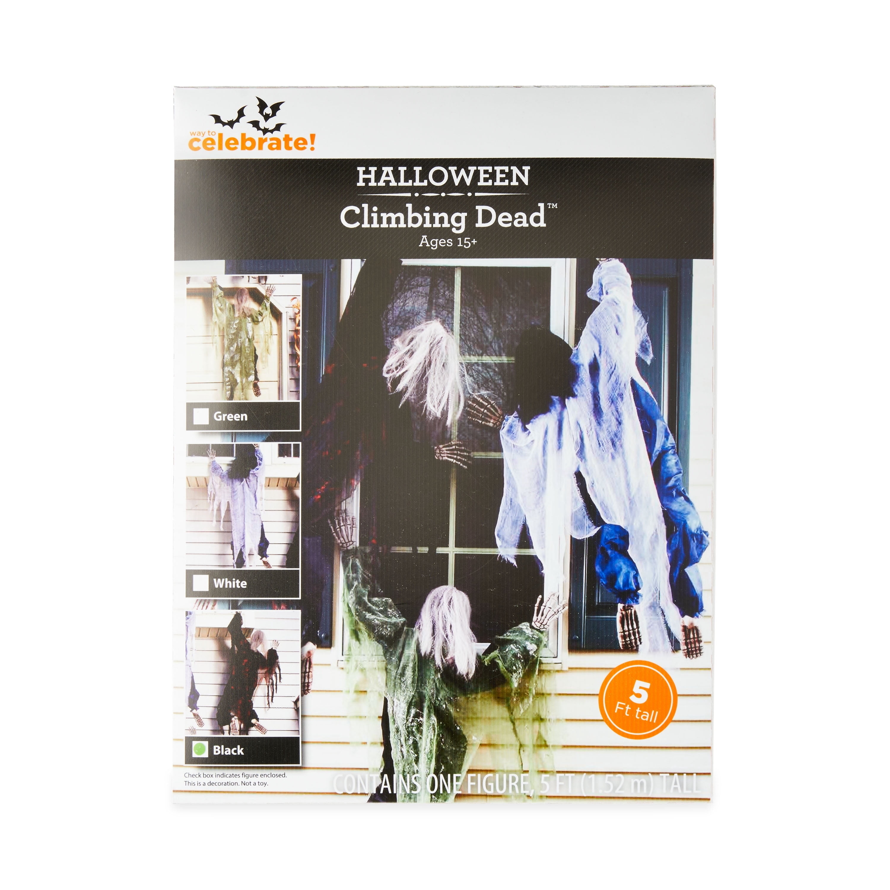 Climbing Dead Decoration, Black, 5', Halloween by Way To Celebrate