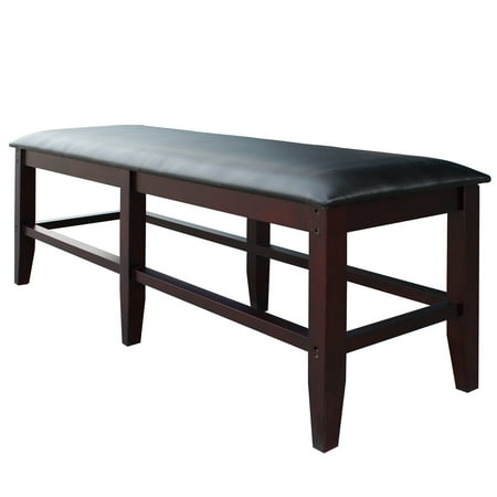 - Hathaway Unity Spectator Storage Bench - Rich Mahogany Finish