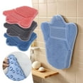 thumbnail image 5 of Silicone Foot Scrubber Mat with 3 Brush Designs - Wall Mounted Shower Scrubber for Deep Cleaning, Non- Back & Foot Massage, Butterfly Design Bath Accessory for Men & Women, 5 of 5